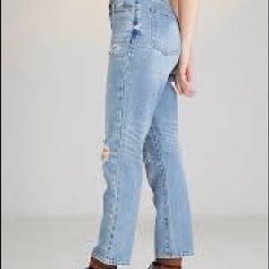 PacSun Light Blue Distressed Mom Jeans 25 Ripped High Rise